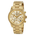 Buy Michael Kors Ritz Chronograph Gold Dial Gold Steel Strap Watch for Women - MK6356 in Pakistan