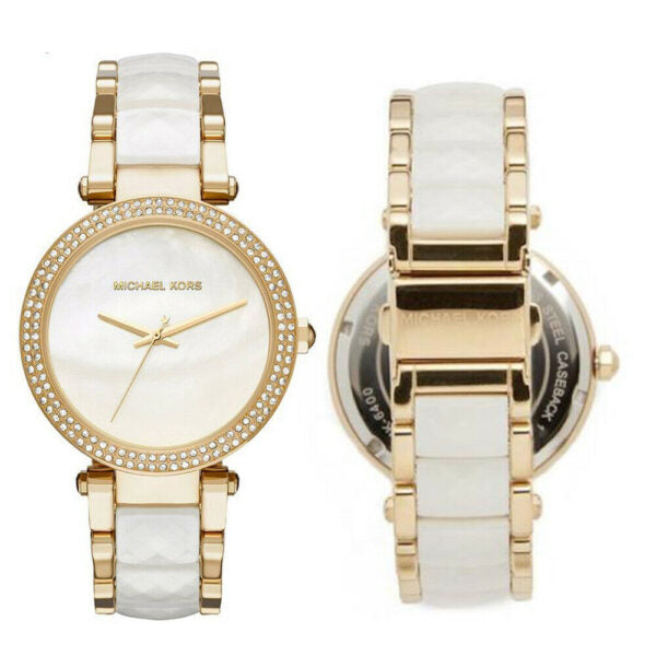 Buy Michael Kors Parker White Dial Two Tone Steel Strap Watch for Women - MK6400 in Pakistan