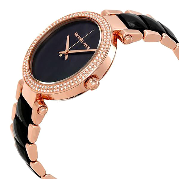 Buy Michael Kors Women's Parker Black Dial Two Tone Stainless Steel Strap Watch MK6414 in Pakistan