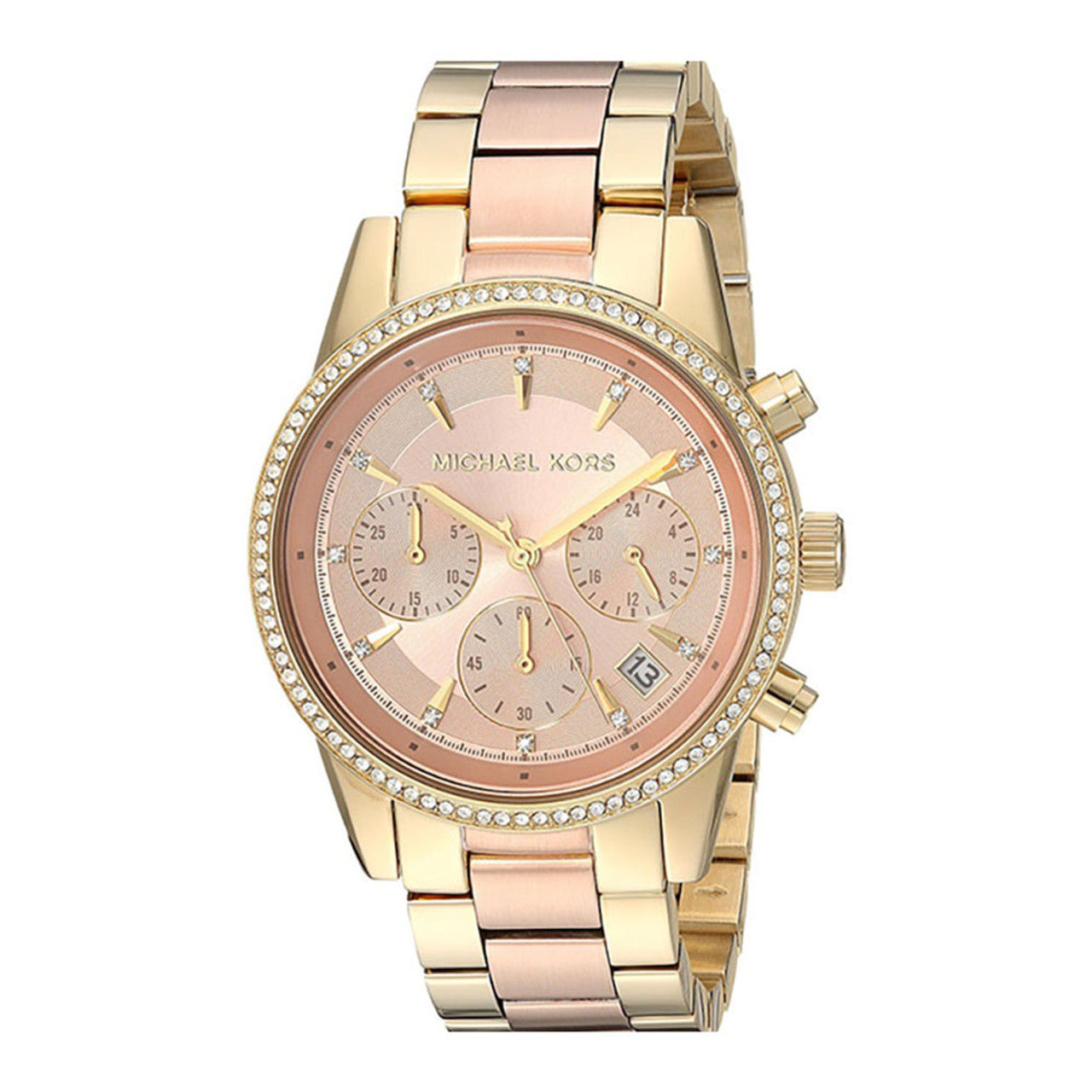 Buy Michael Kors Ritz Chronograph Gold Dial Two-tone Stainless Steel Womens Watch - Mk6475 in Pakistan
