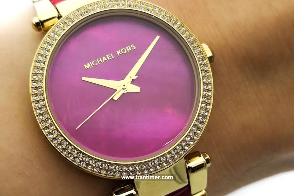 Buy Michael Kors Parker Pink Mother Of Pearl Dial Two Tone Stainless Steel Strap Ladies Watch - Mk6490 in Pakistan