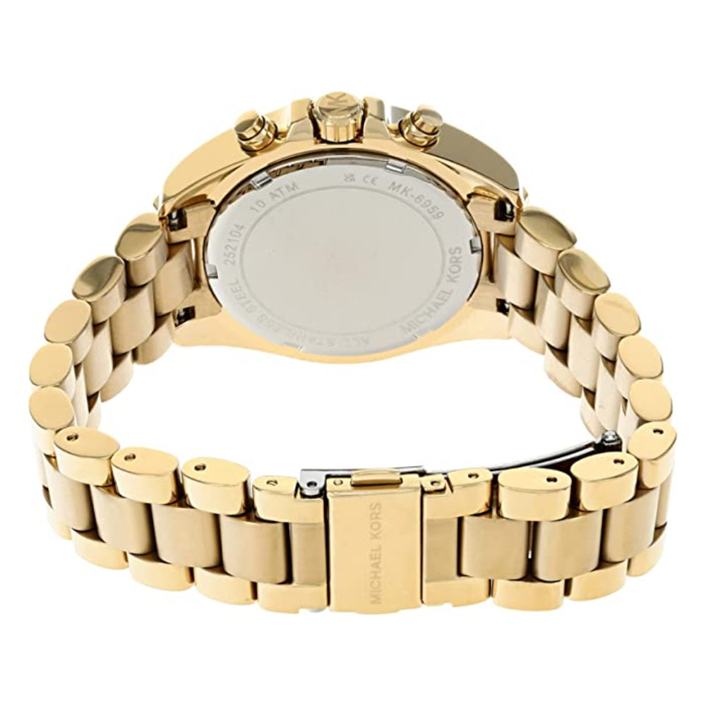 Buy Michael Kors Womens Chronograph Quartz Stainless Steel Black Dial 36mm Watch - Mk6959 in Pakistan