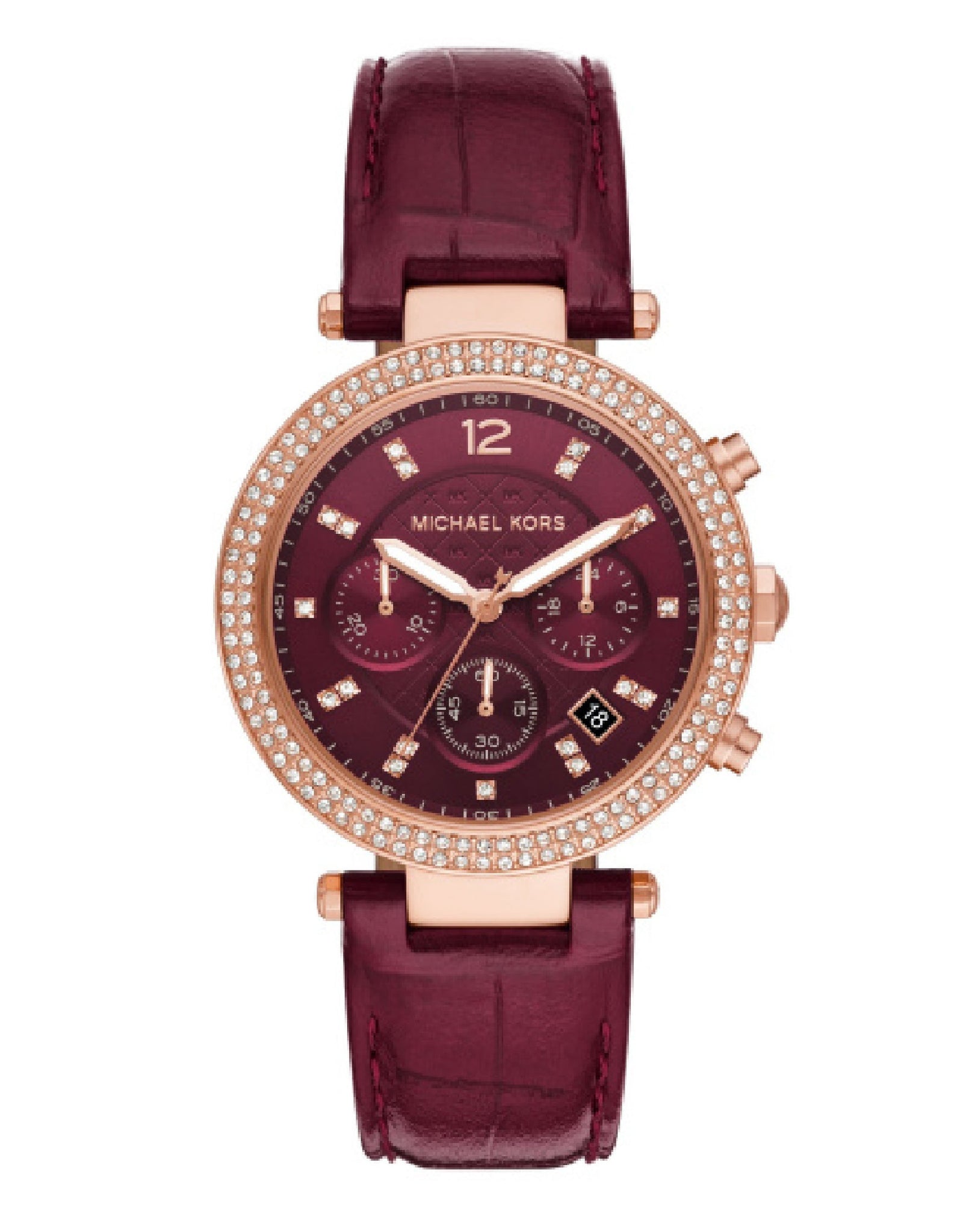 Buy Michael Kors Mini Parker Red Dial Red Leather Strap Ladies Watch - Mk6451 in Pakistan