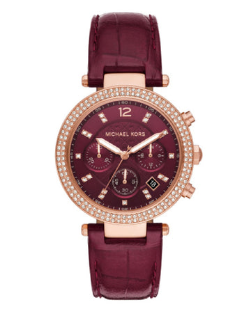 Buy Michael Kors Mini Parker Red Dial Red Leather Strap Ladies Watch - Mk6451 in Pakistan