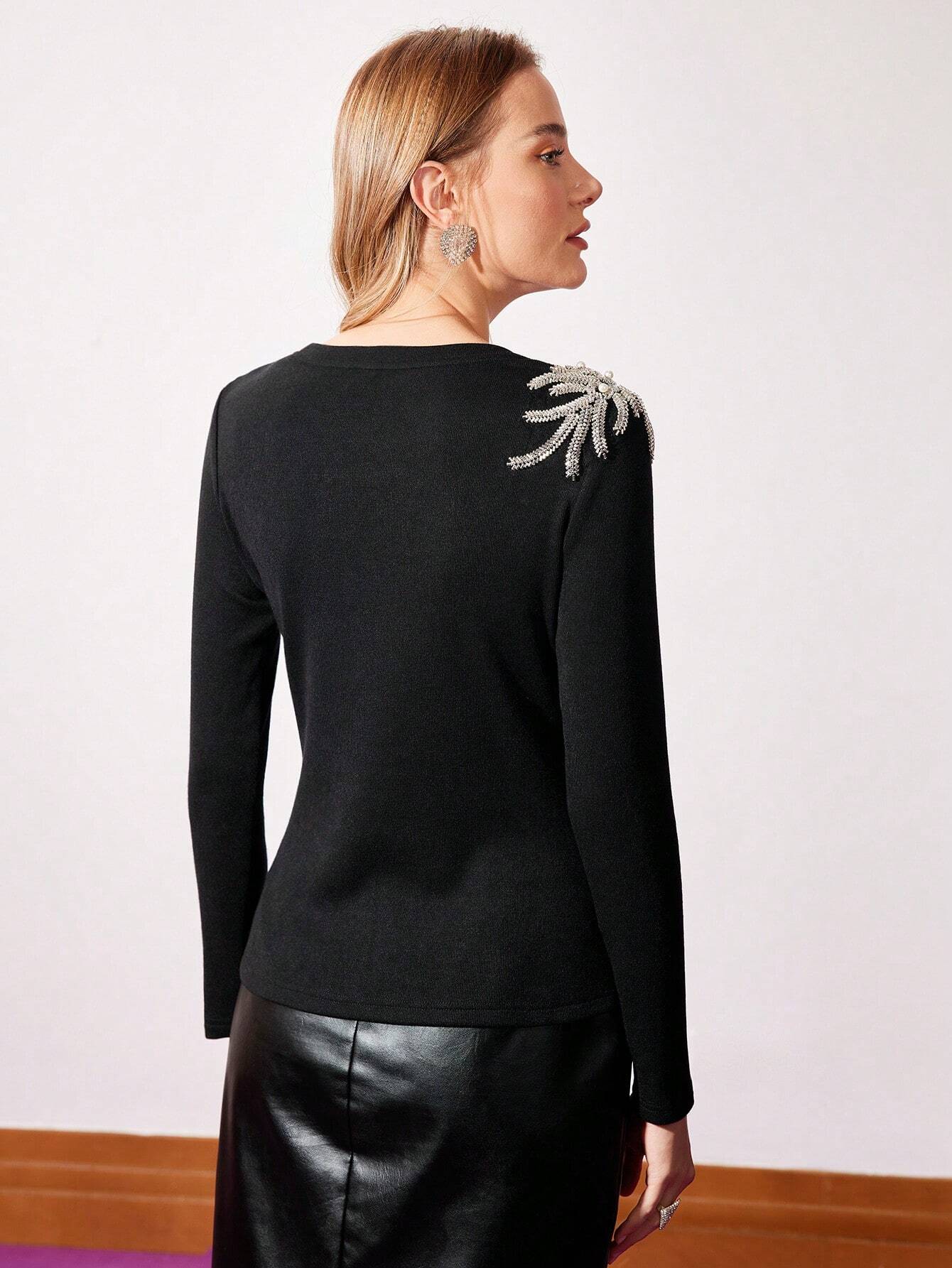 Buy SHEIN MOTF PREMIUM BEADED EMBROIDERY TOP in Pakistan