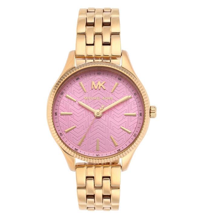 Buy Michael Kors Lexington Quartz Pink Dial Gold Steel Strap Ladies Watch - Mk6640 in Pakistan