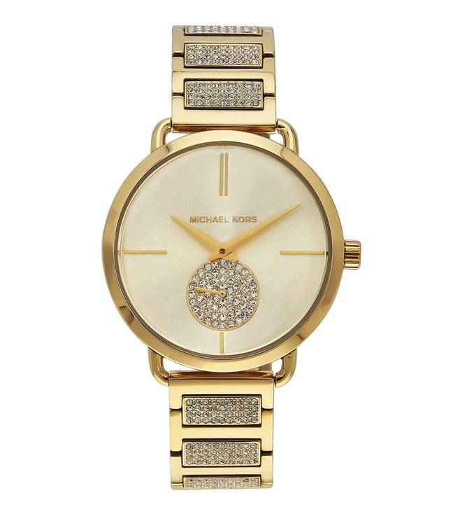 Buy Michael Kors Portia Pave Gold Dial Gold Stainless Steel Strap Ladies Watch - Mk3852 in Pakistan