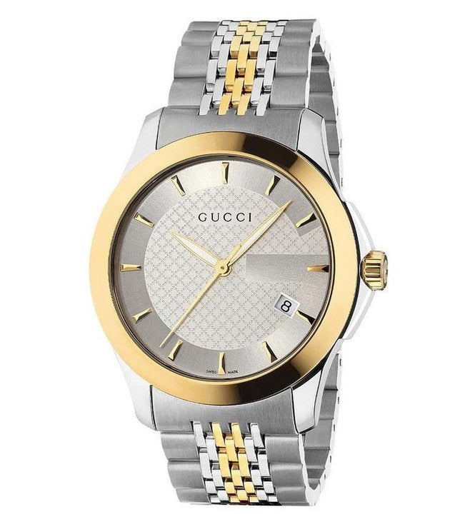 Buy Gucci G Timeless Silver Dial Two Tone Steel Strap Watch for Men - YA126409 in Pakistan