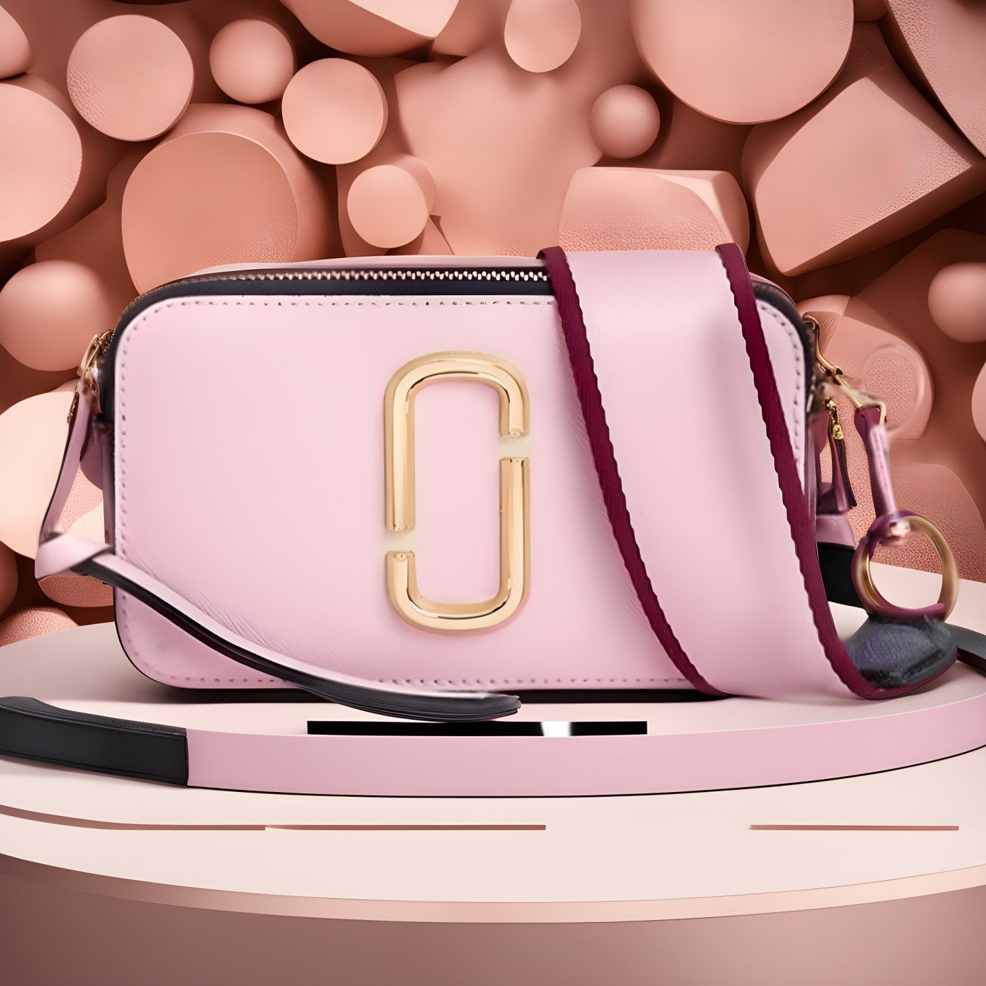 Buy Marc Jacobs The Snap Shot Bag Small - New Baby Pink / Red in Pakistan