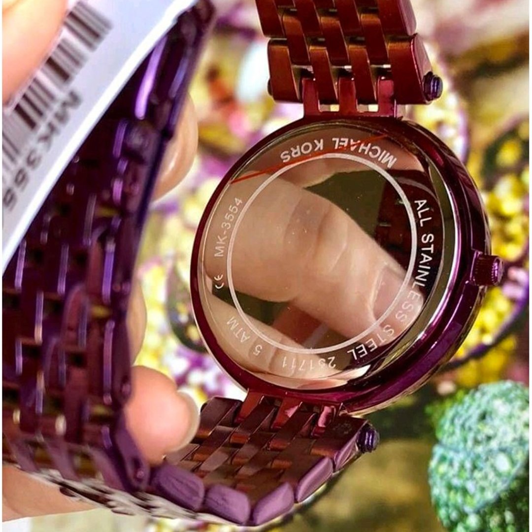 Buy Michael Kors Darci Gunmetal Dial Pink Stainless Steel Strap Ladies Watch - Mk3554 in Pakistan