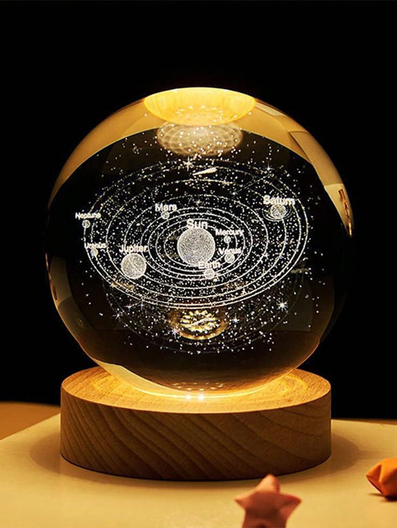 Buy SHEIN 3D Crystal Ball Solar System Led Night Light in Pakistan