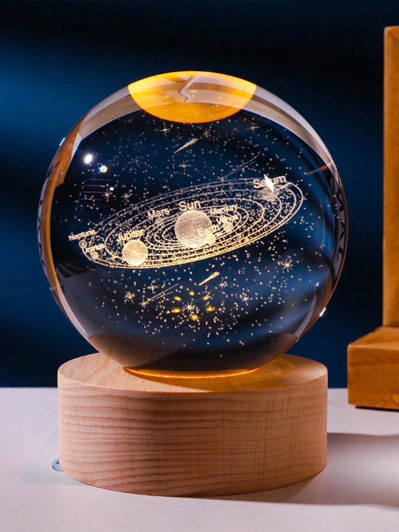Buy SHEIN 3D Crystal Ball Solar System Led Night Light in Pakistan