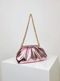Buy SHEIN Medium Metallic Ruched Bag Pink Funky Pu in Pakistan