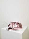 Buy SHEIN Medium Metallic Ruched Bag Pink Funky Pu in Pakistan