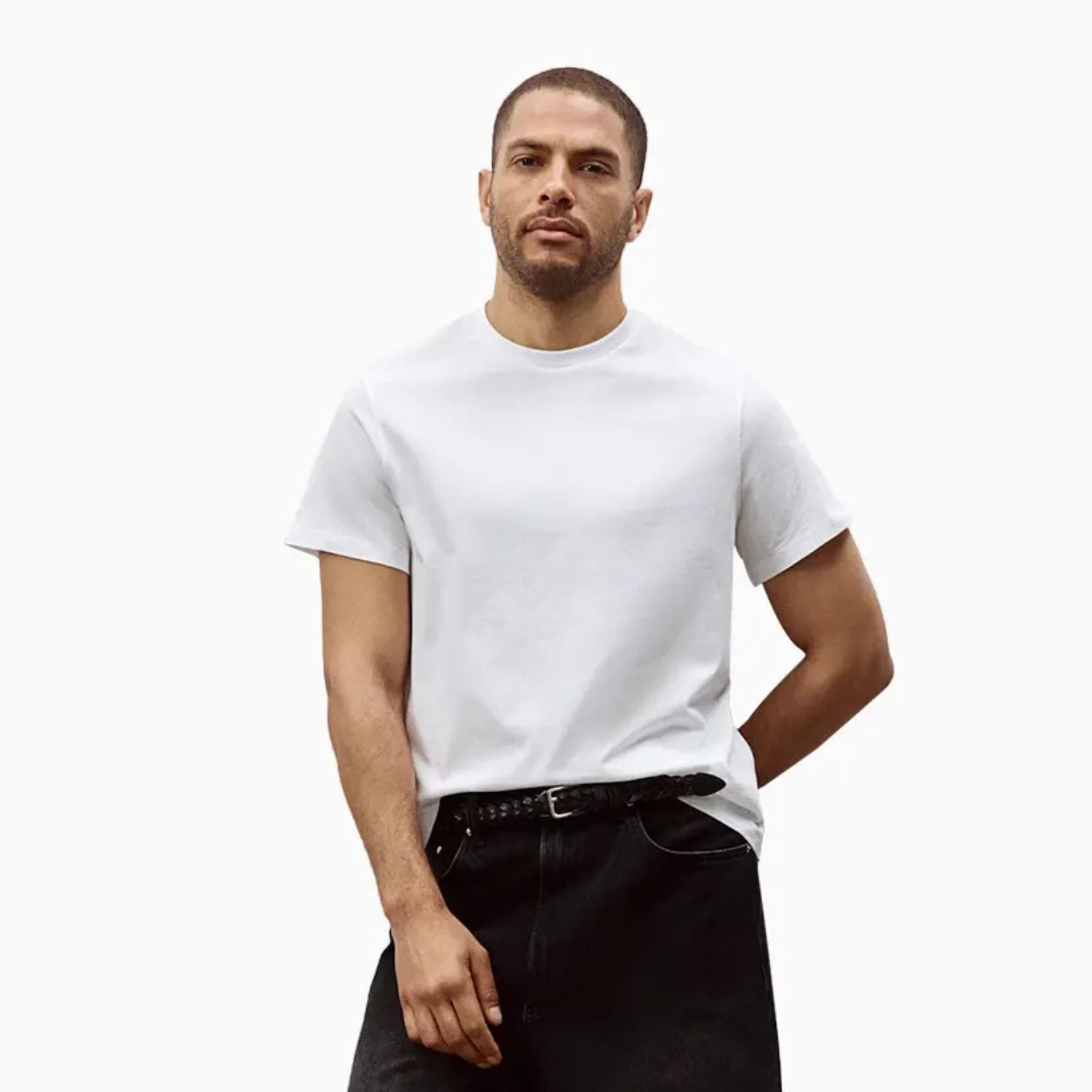 Buy Men's Regular Fit Short Sleeve T-Shirt - White in Pakistan