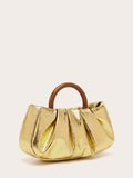 Buy SHEIN Metallic Crocodile Embossed Ruched Bag in Pakistan