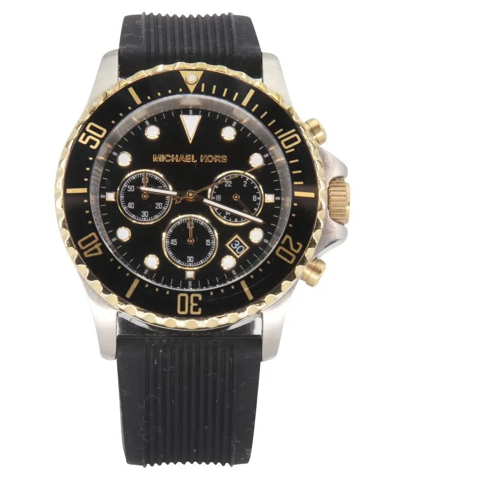 Buy Michael Kors Mens Quartz Black Silicone Strap Black Dial 45mm Watch - Mk8366 in Pakistan