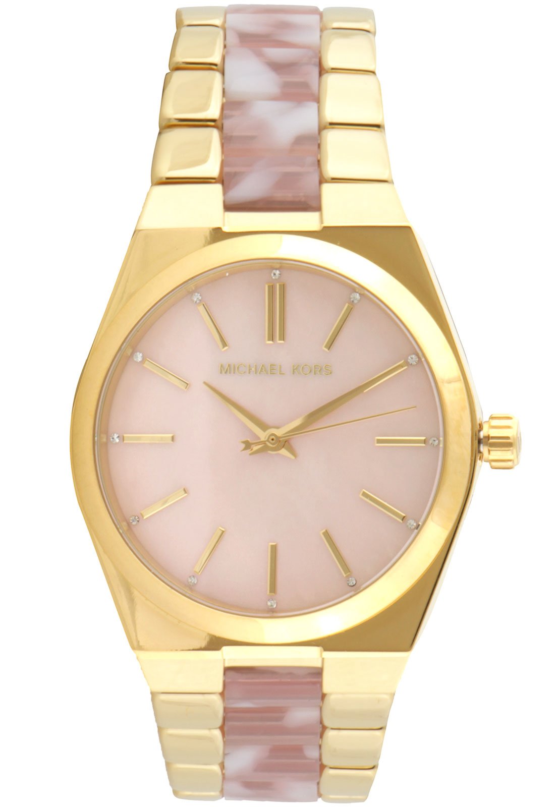 Buy Michael Kors Channing Pink Dial Two Tone Steel Strap Watch for Women - MK6650 in Pakistan