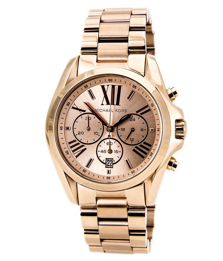 Buy Michael Kors Womens Quartz Stainless Steel Rose Gold Dial 43mm Watch - Mk5503 in Pakistan