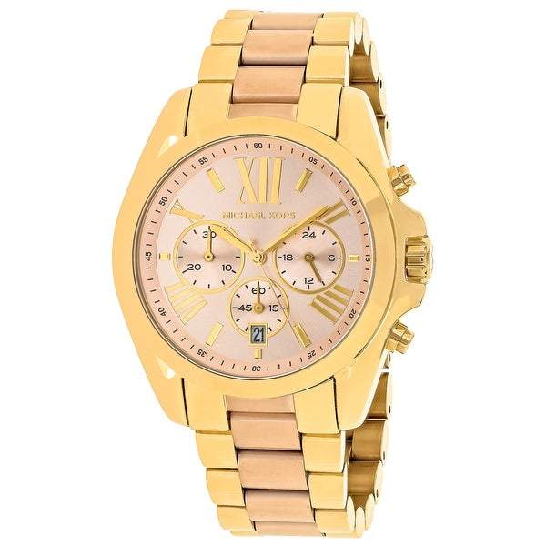 Buy Michael Kors Women's Bradshaw Pink Dial Two Tone Stainless Steel Watch - Mk6359 in Pakistan