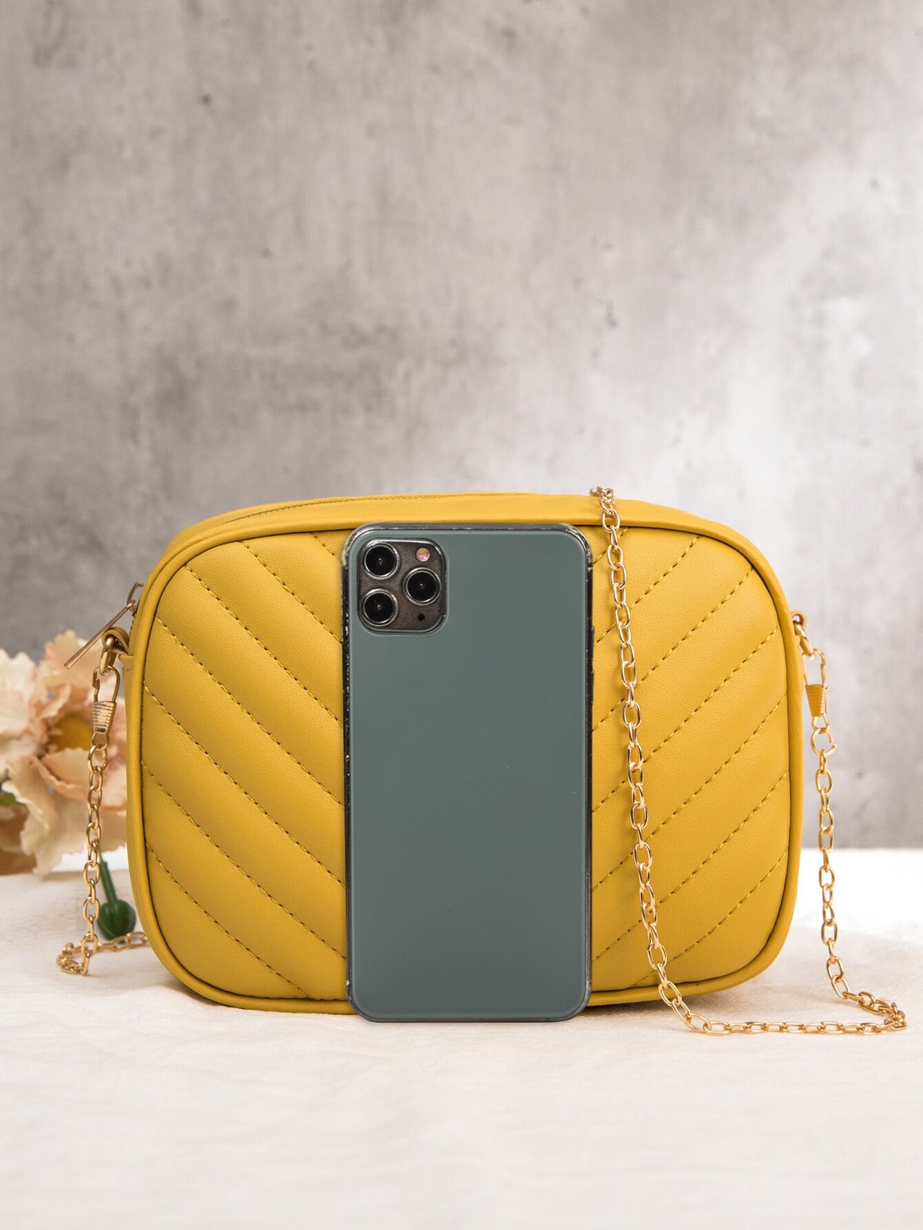 Buy SHEIN Mini Chevron Chain Crossbody Bag in Pakistan