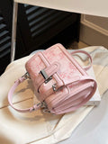Buy SHEIN Mini Flower Graphic Square Bag Top Handle Flap in Pakistan