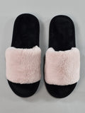 Buy SHEIN Minimalist Fuzzy Bedroom Slippers, Slip-on Pink Fashion Solid Color Women's Indoor Slippers in Pakistan