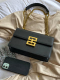 Buy SHEIN Minimalist Metal Decor Chain Shoulder Bag Elegant PU Crossbody Bag in Pakistan