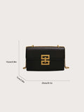 Buy SHEIN Minimalist Metal Decor Chain Shoulder Bag Elegant PU Crossbody Bag in Pakistan