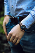 Buy Hugo Boss Mens Quartz Brown Leather Strap Navy Blue Dial 40mm Watch - 1513458 in Pakistan