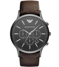 Buy Emporio Armani Sportivo Black Dial Brown Leather Strap Watch for Men - AR2462 in Pakistan