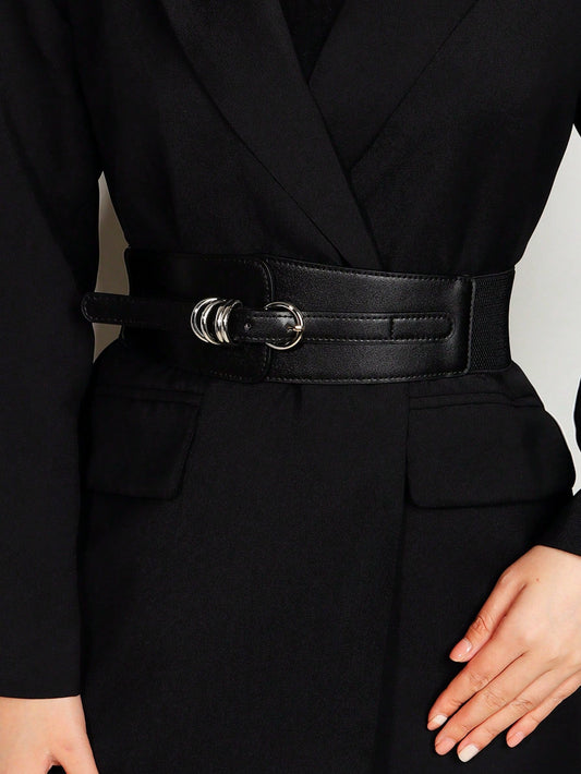 Buy SHEIN New Arrival Retro Court Style Women's Slimming Waist Belt With Multi-loop Buckle And Elastic Band, Matchable With Dress in Pakistan