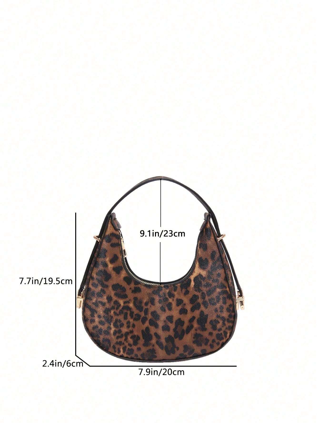 Buy SHEIN New Fashion Leopard Print Crescent Shoulder Bag, Street Style, Trendy, Stylish, Versatile Crossbody Bag For Women,Trendy Leopard Print Bag in Pakistan
