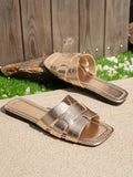 Buy SHEIN Slip-On Roman Style Crocodile Pattern Flats in Pakistan