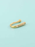 Buy SHEIN Nooxian 1pc Cyberpunk Style U-Shaped Zirconia Nose Ring, Gold-Tone Nose Piercing Decoration Accessory in Pakistan