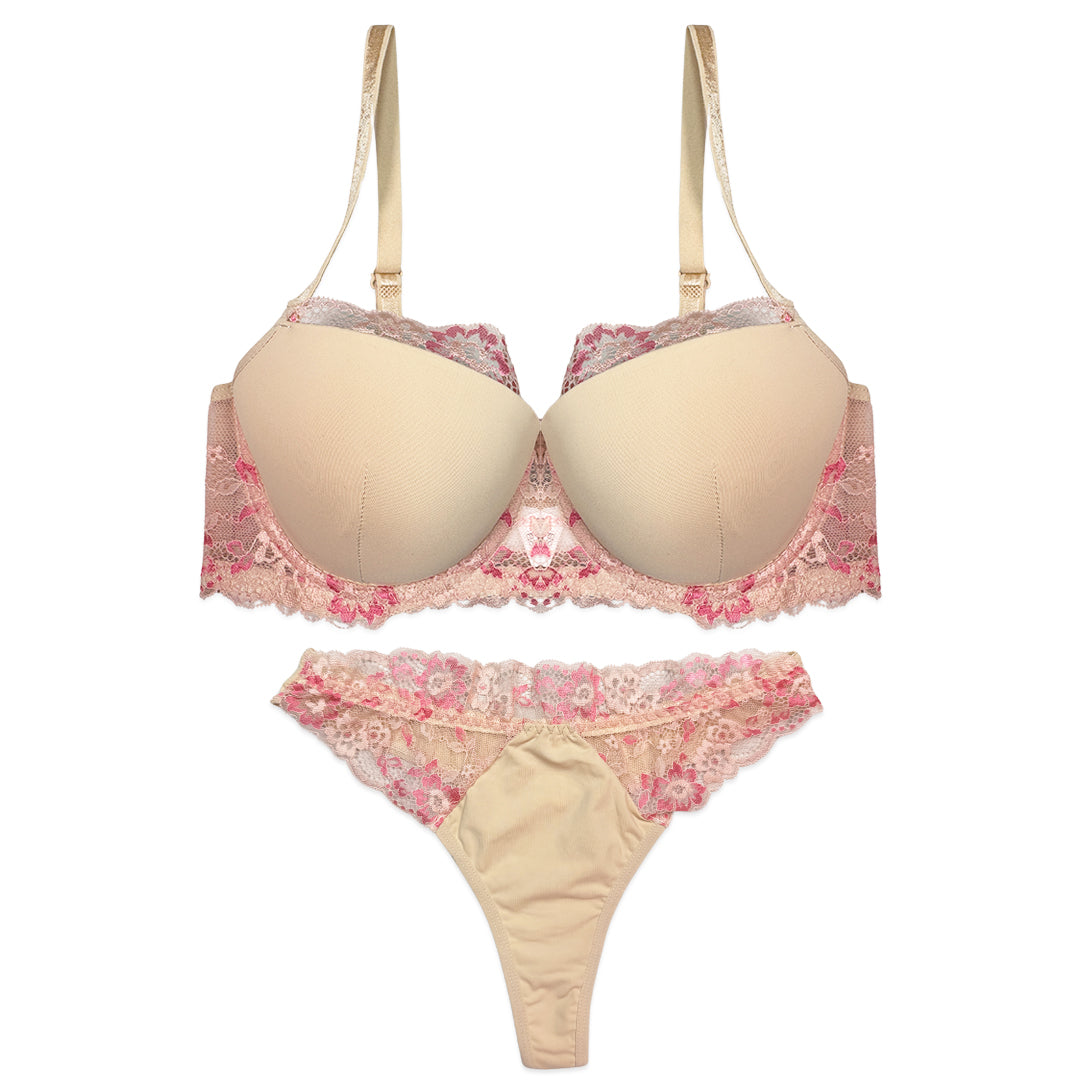 Buy Bra Set - Nude Bloom in Pakistan