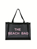 Buy SHEIN Nylon Material Alphabet Printed Beach Mesh Tote Bag With Beach Bag in Pakistan