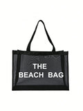 Buy SHEIN Nylon Material Alphabet Printed Beach Mesh Tote Bag With Beach Bag in Pakistan