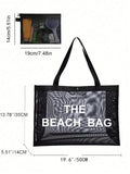 Buy SHEIN Nylon Material Alphabet Printed Beach Mesh Tote Bag With Beach Bag in Pakistan