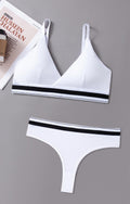 Buy Florea - Seamless Sports Bra and Thong Set Free Size - White in Pakistan