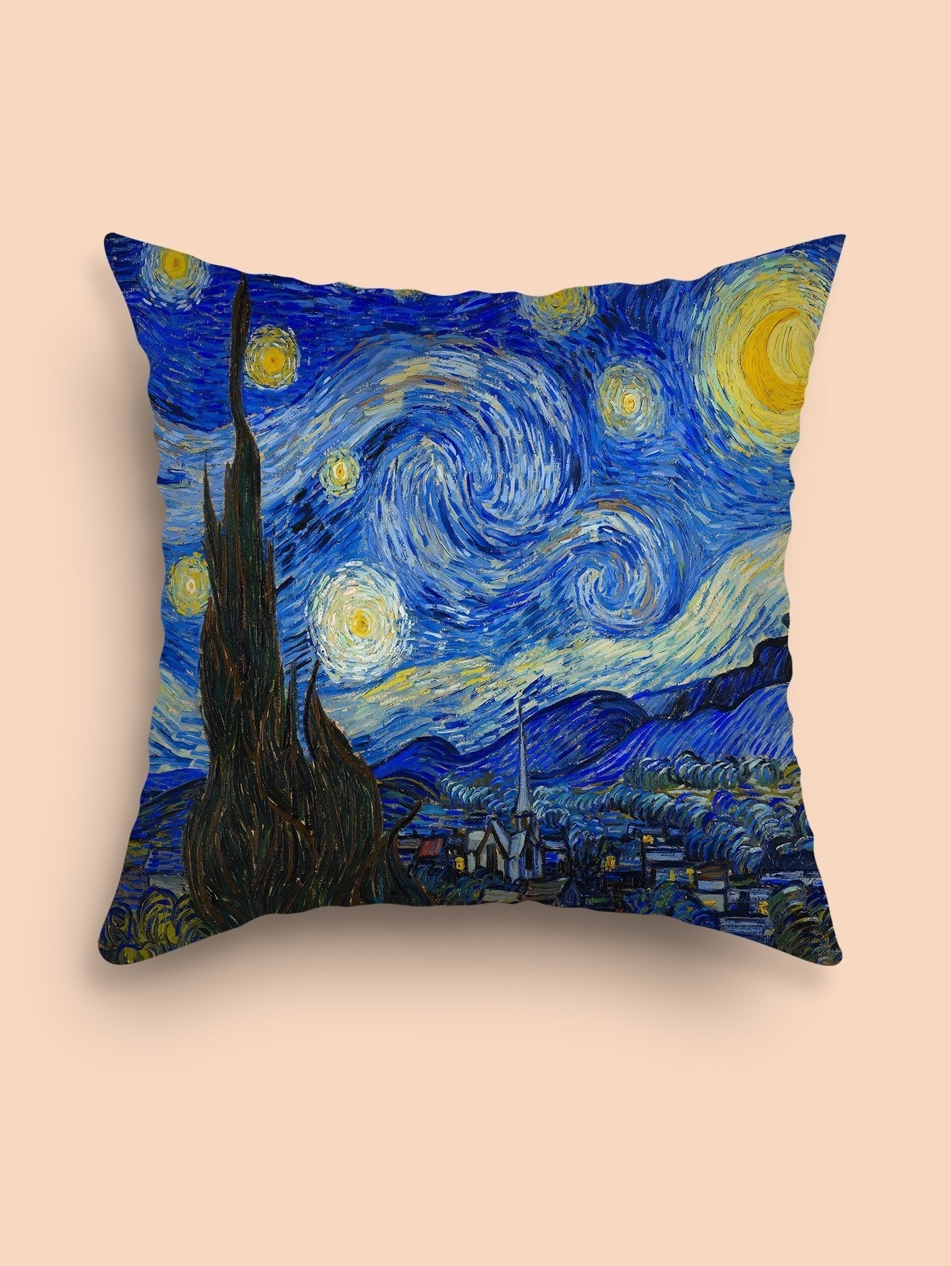 Buy SHEIN  Oil Painting Pattern Cushion Cover Without Filler, Modern Throw Pillow Case For Sofa, Home Decor in Pakistan