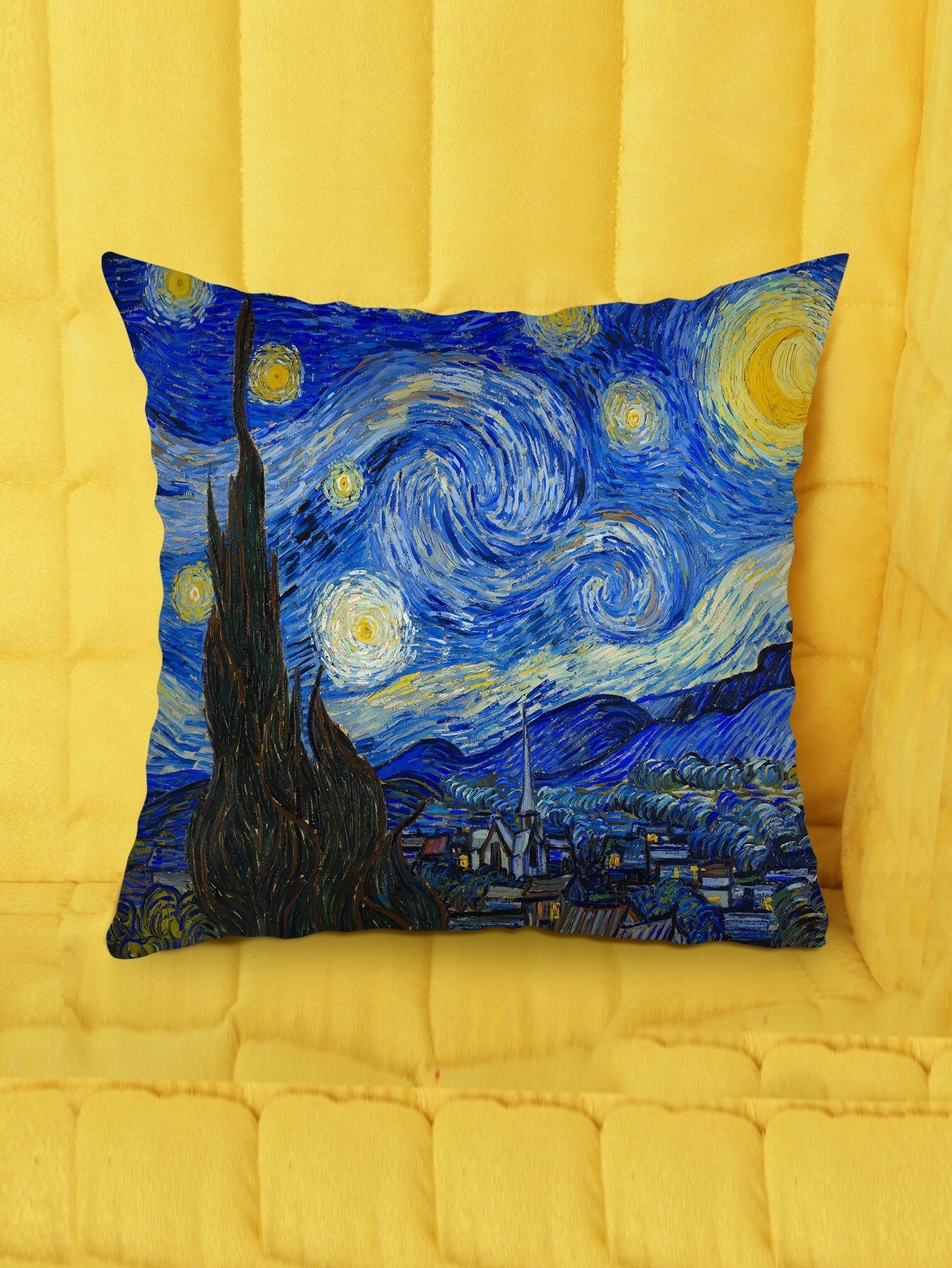 Buy SHEIN  Oil Painting Pattern Cushion Cover Without Filler, Modern Throw Pillow Case For Sofa, Home Decor in Pakistan