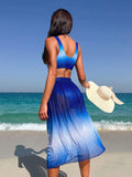 Buy SHEIN Ombre Bikini Swimsuit With Beach Skirt in Pakistan