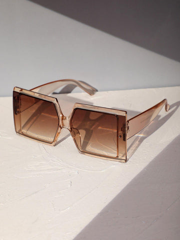 Buy SHEIN Ombre Lens Square Frame Fashion Glasses in Pakistan