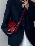 Buy SHEIN One Solid Colored Glossy Evening Clutch Bag, Featuring A Chic And Unique Short And Curved Design in Pakistan