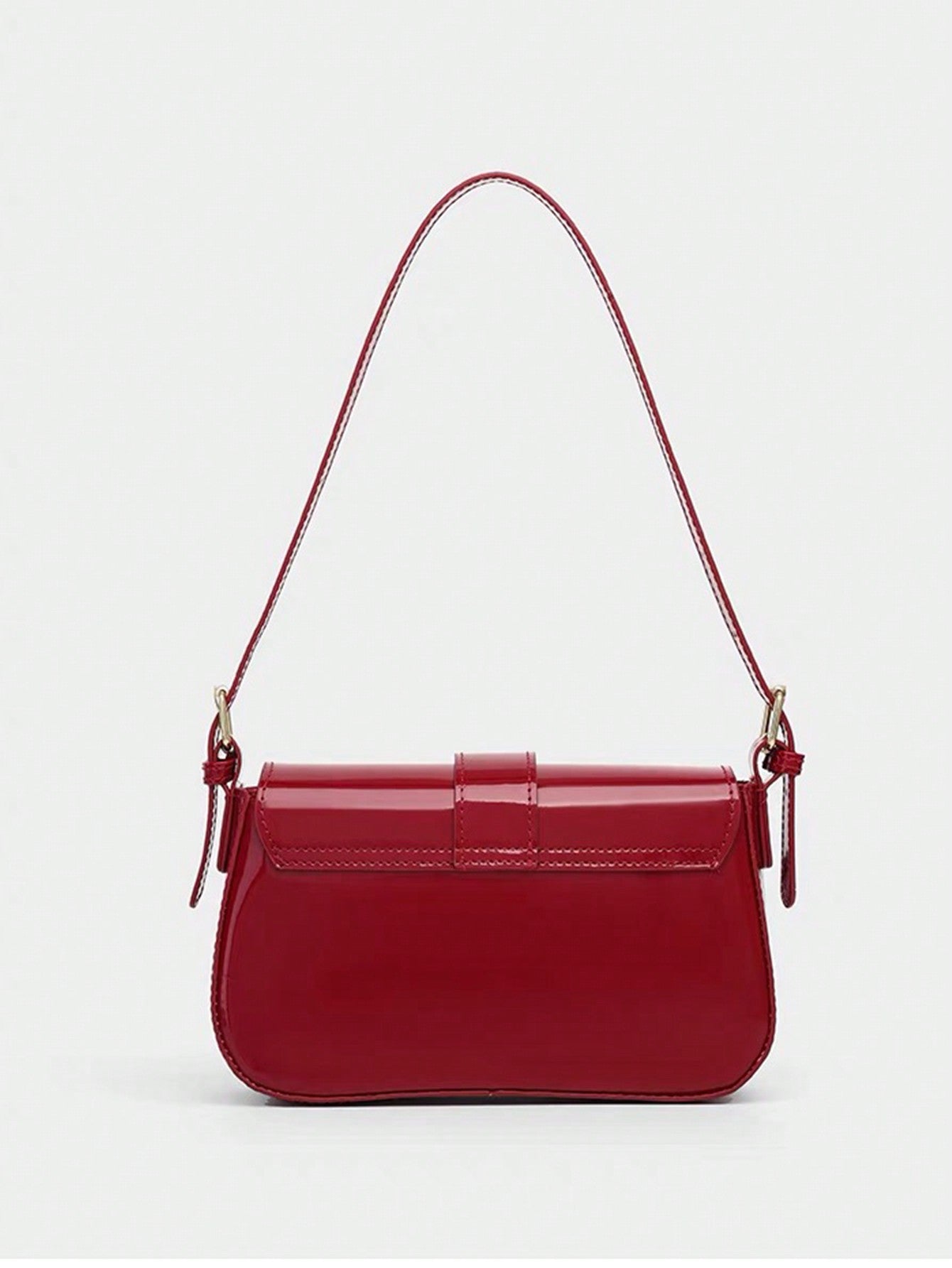 Buy SHEIN One Solid Colored Glossy Evening Clutch Bag, Featuring A Chic And Unique Short And Curved Design in Pakistan