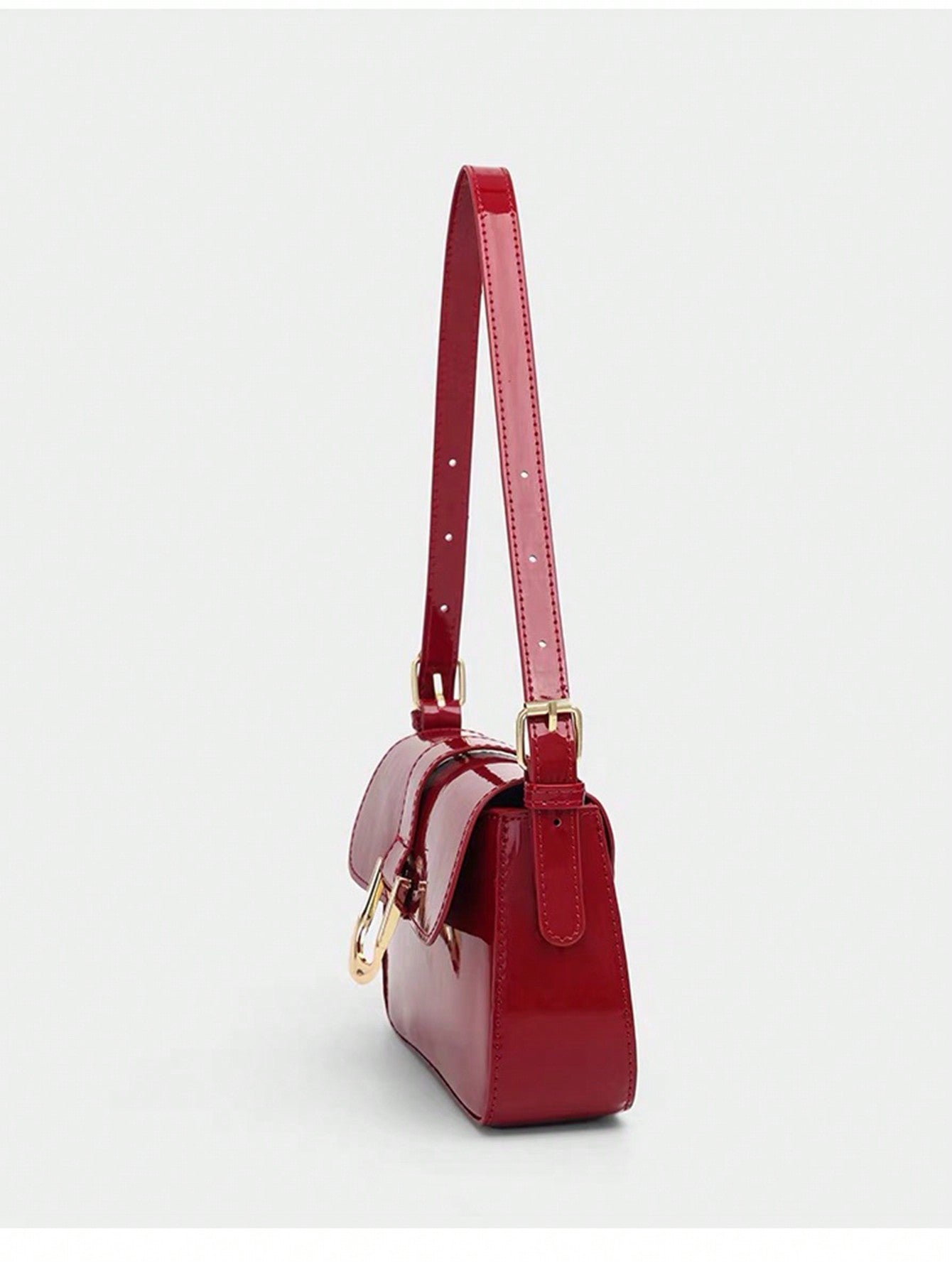 Buy SHEIN One Solid Colored Glossy Evening Clutch Bag, Featuring A Chic And Unique Short And Curved Design in Pakistan