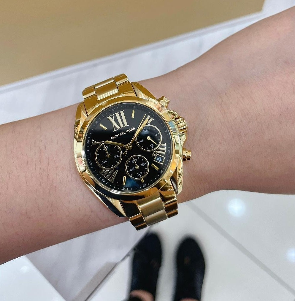 Buy Michael Kors Womens Chronograph Quartz Stainless Steel Black Dial 36mm Watch - Mk6959 in Pakistan