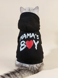 Buy SHEIN PETSIN 1pc Letter Graphic Pet Hoodie in Pakistan