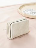 Buy SHEIN PU Small Wallet White Minimalist Coin Pocket Small Purse Bi-Fold Zipper Women Wallet Mini in Pakistan